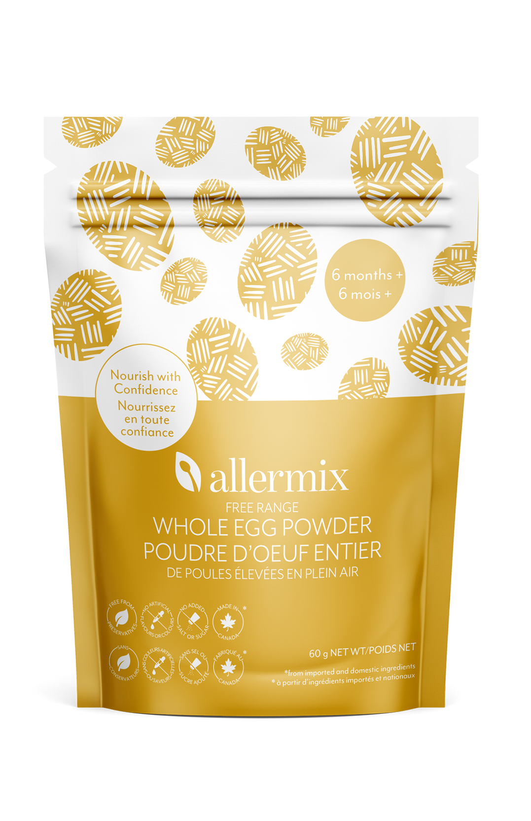 Allermix free run whole egg powder fine texture