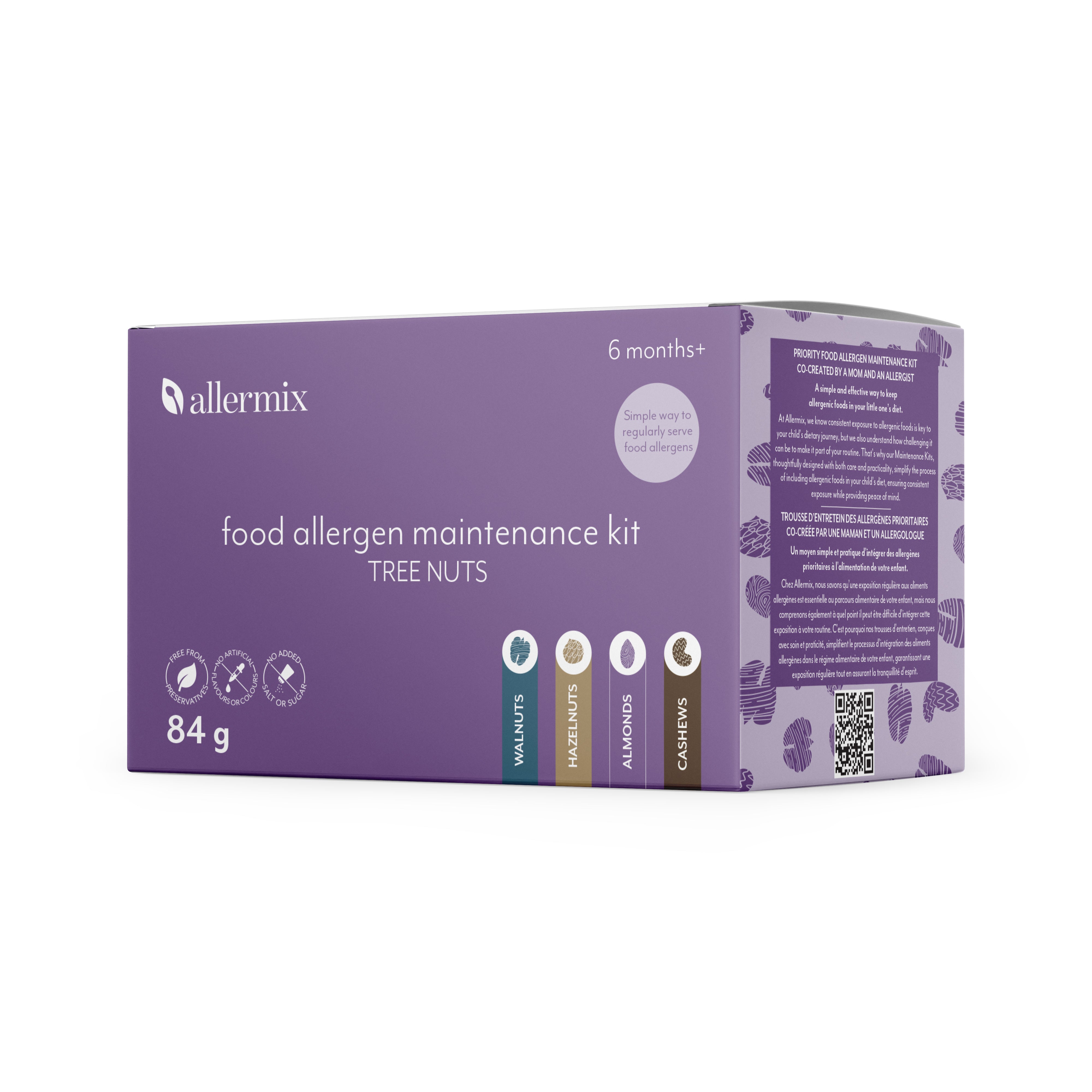 Allermix Food Allergen Maintenance Kit – The Nuts, designed for ongoing exposure to common nut allergens in infants