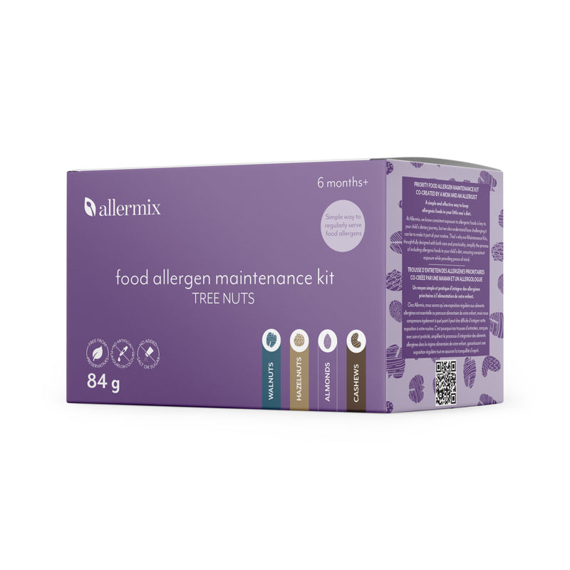Allermix Food Allergen Maintenance Kit – The Nuts, designed for ongoing exposure to common nut allergens in infants