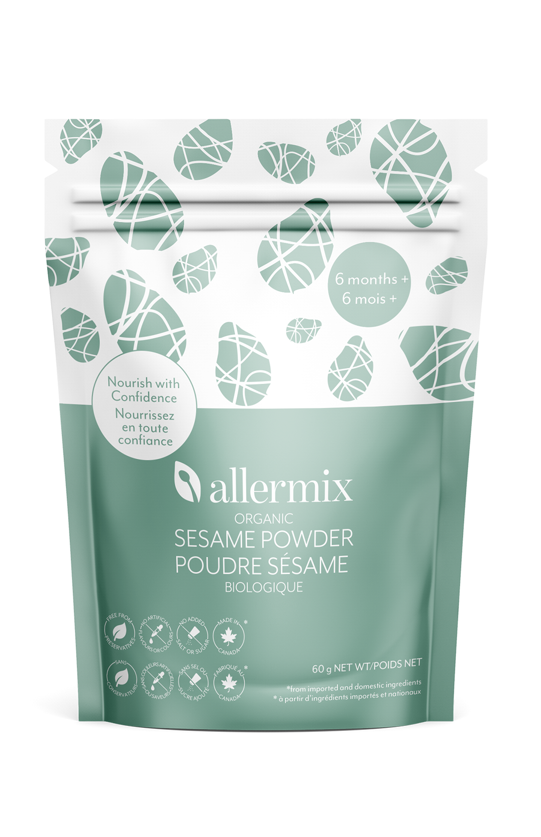 allermix organic sesame powder fine texture