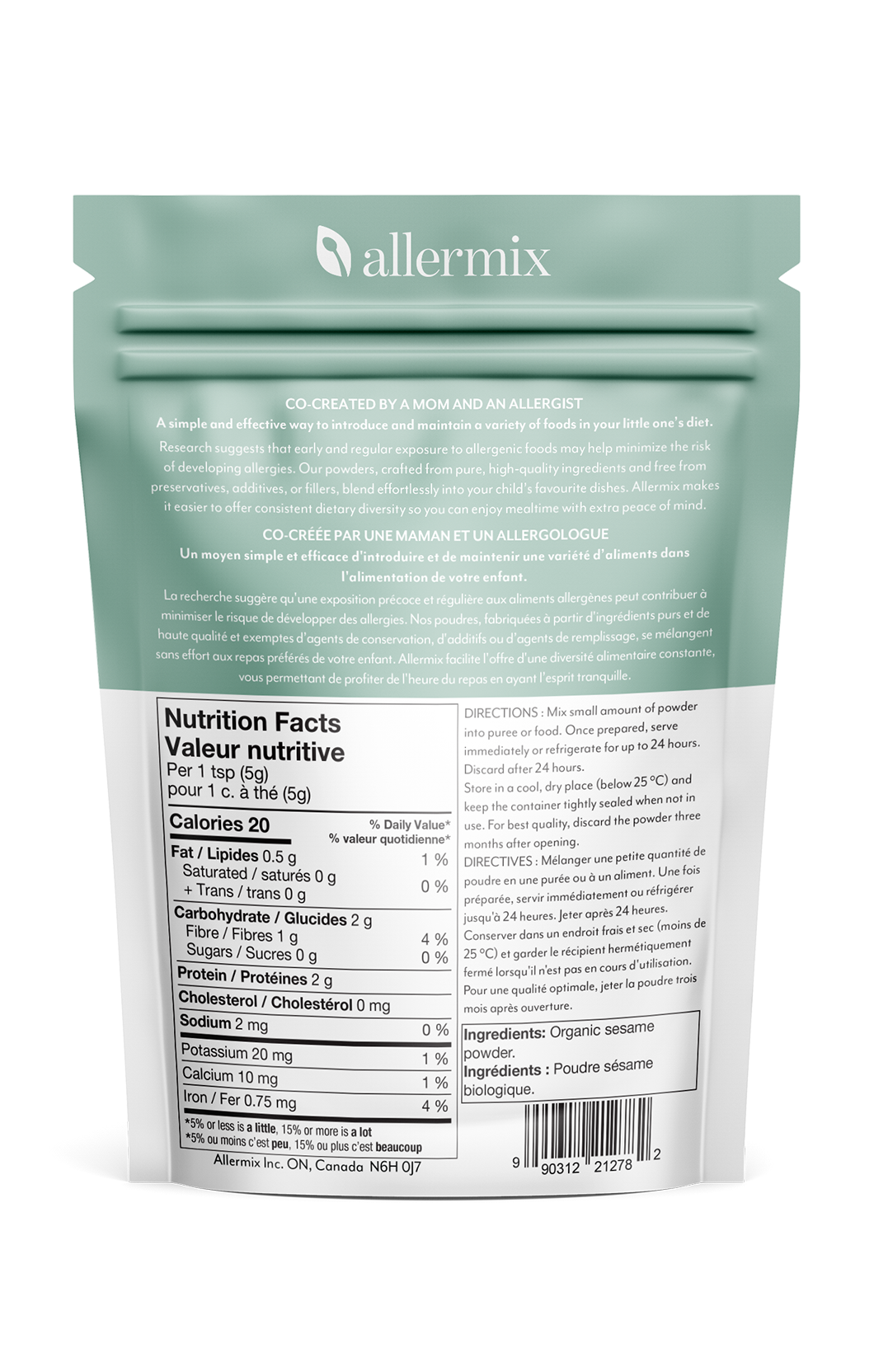 organic sesame powder for baby food introduction
