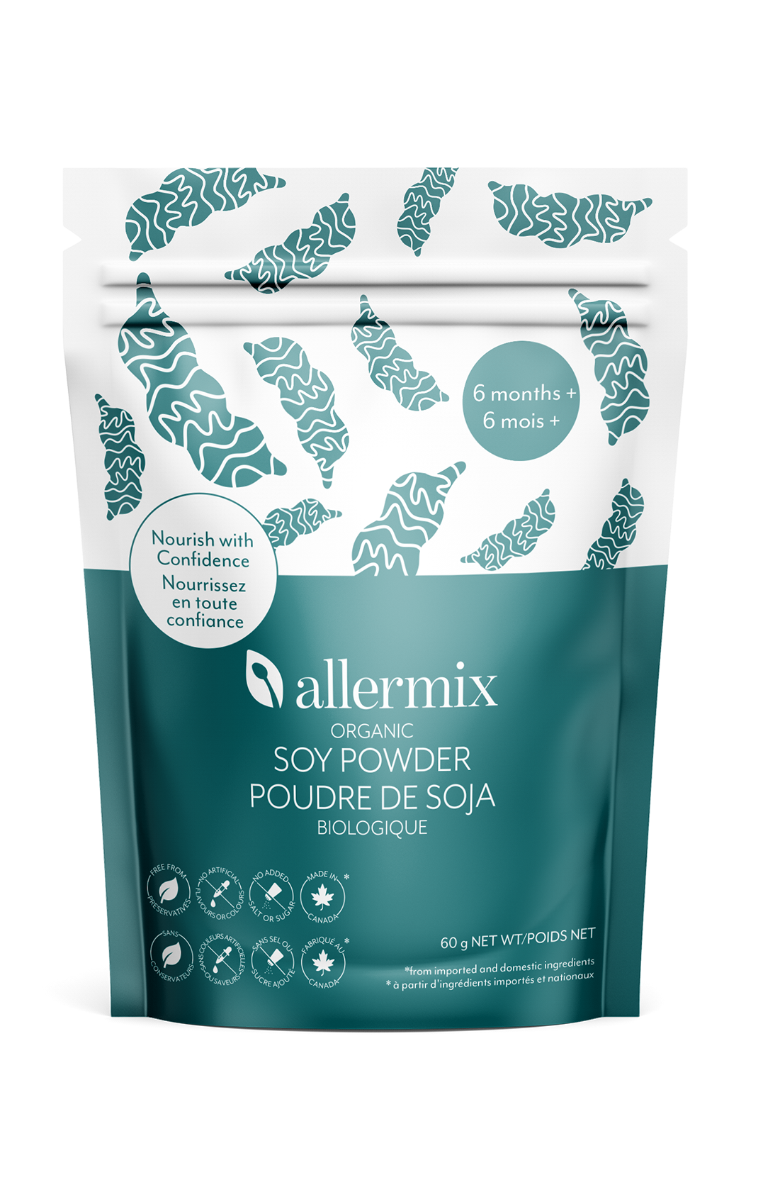 allermix organic soy powder fine texture