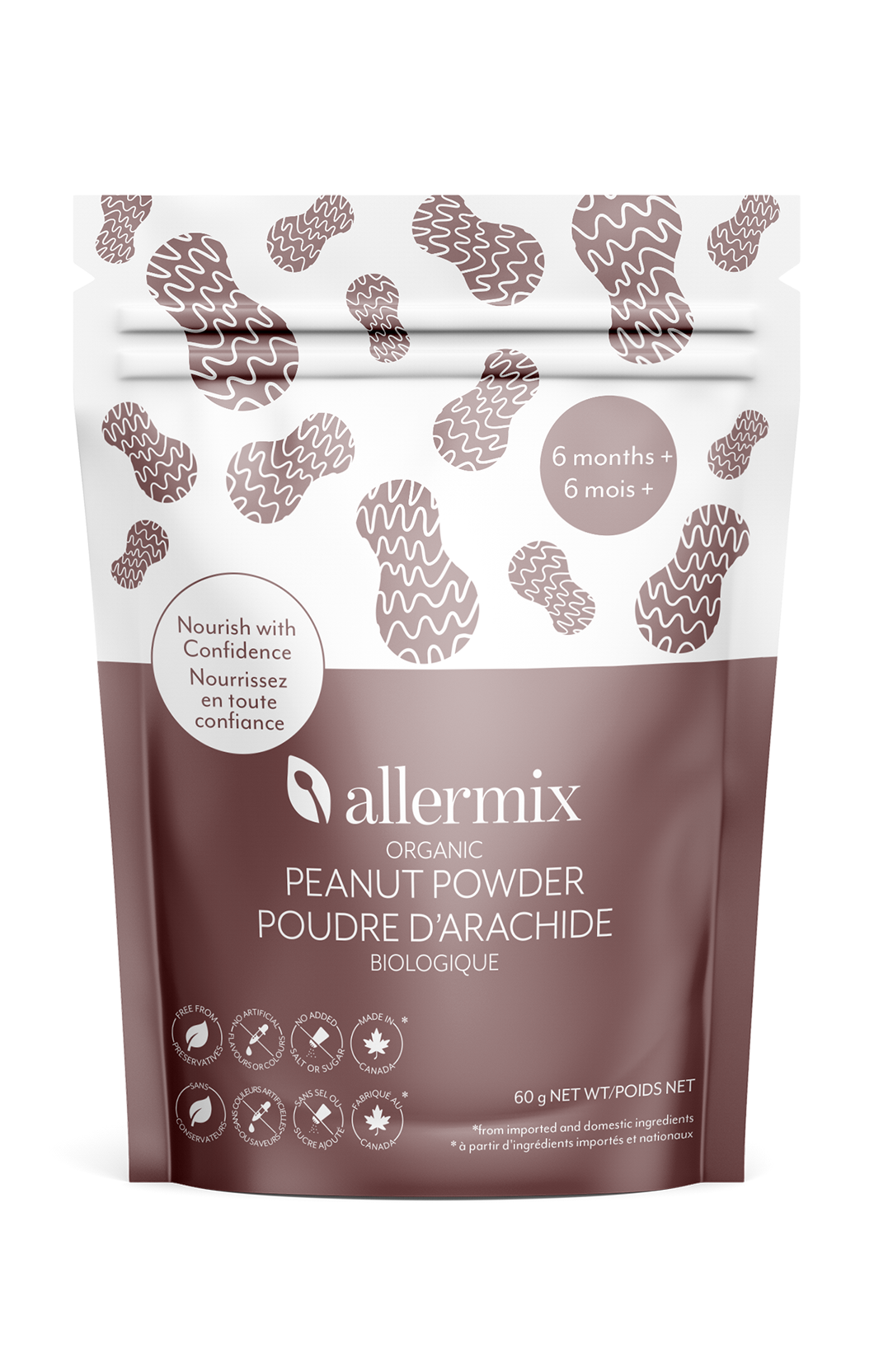 allermix organic peanut powder fine texture