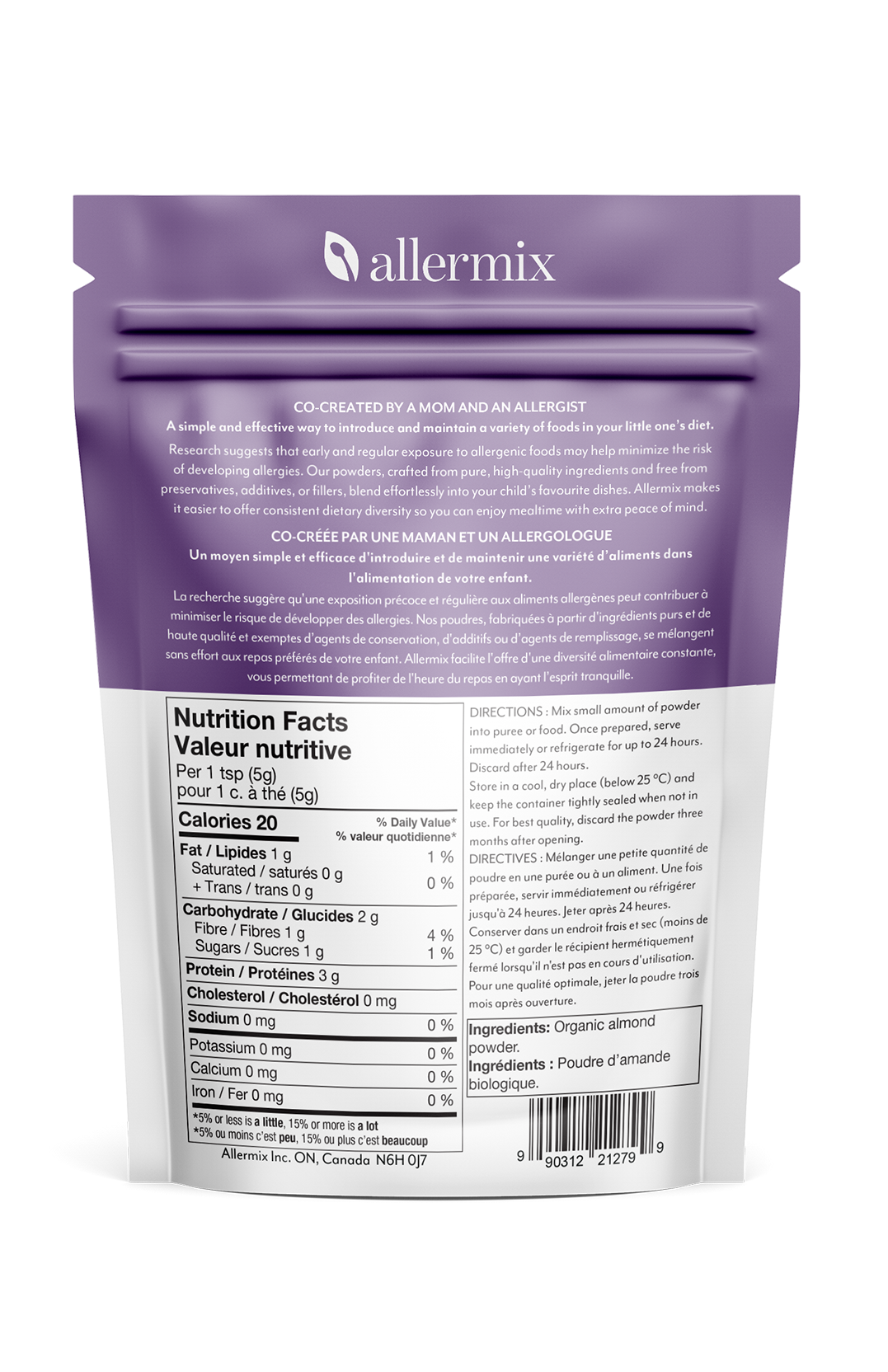 Allermix Organic Almond Powder | Baby Friendly Almond Introduction