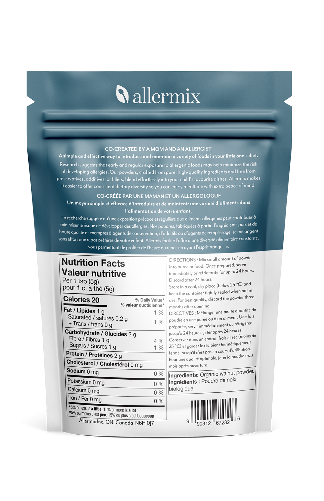 Allermix Organic Walnut Powder | Baby Friendly Walnut Introduction