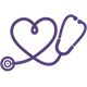Stethoscope in shape of heart depicting co-creation of allermix by an allergist and a mom