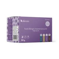 Allermix Food Allergen Maintenance Kit – The Nuts, ingredient side. Walnuts, hazelnuts, almonds and cashews.